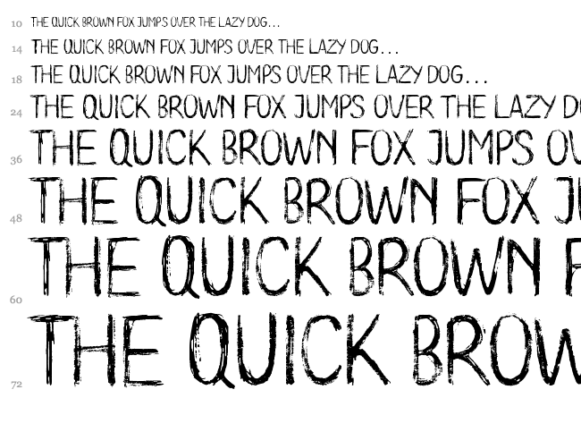 Long Clam font waterfall